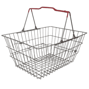 Купить Корзина покупательская хром