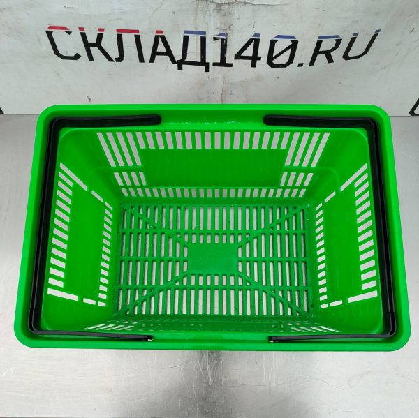 Купить Корзина пластиковая покупательская зеленая