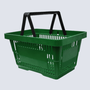 Купить Корзина пластиковая покупательская зеленая