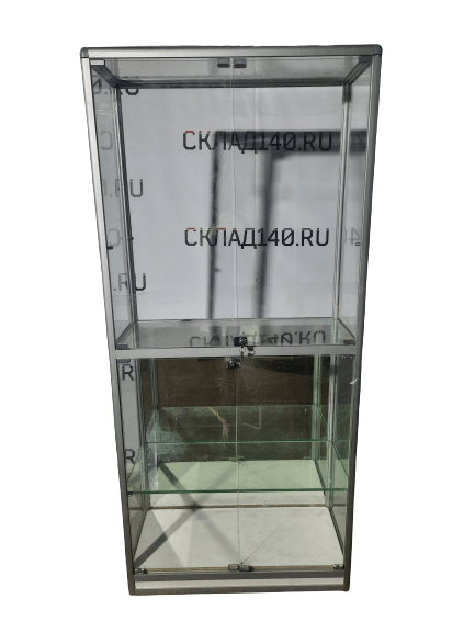 Купить Стойка витрина стекло металл 4 двери белая 90/40/200