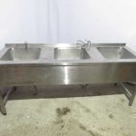 Мойка нержавейка 3 секции 210/70/83 с бортом смеситель