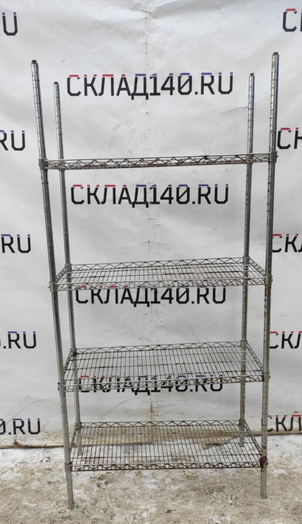 Купить Стеллаж 184/90/45 хром сталь 5 полок решеток