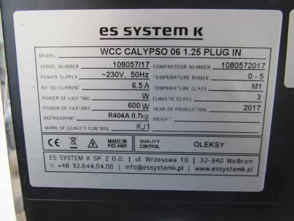 Купить Витрина холодильная ES System K WCC Calypso 06 Ral 7016