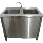 Мойка цельнотянутая 2-ух секционная 100/60/82 двери купе