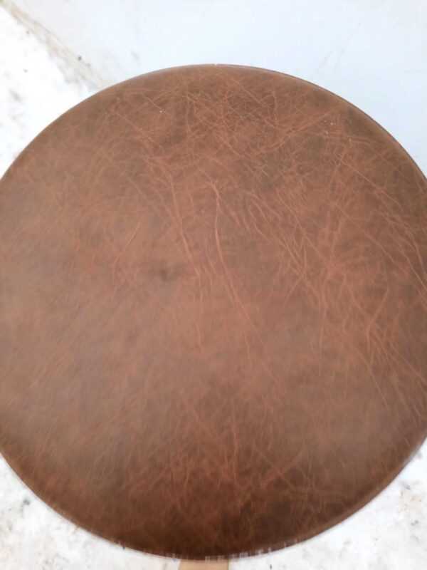 Купить Стул сталь кожа коричневый 77/ диаметр 40 барный