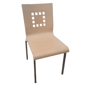 Купить Стул для кафе светлое дерево ноги хром