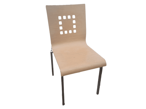 Купить Стул для кафе светлое дерево ноги хром