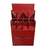 Стеллаж ЛДСП конфетница красный 80/42/150