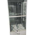 Стойка витрина металл стекло белая 85/50/200