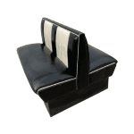 Диван Ретро 122 черный эко кожа