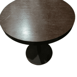 Стол диаметр 70/75 крышка лдсп коричневая нога черная