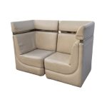 Диван Двойка 156 светлый эко кожа