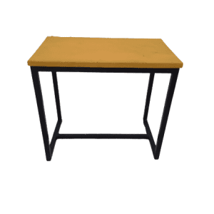 Лавка дерево сталь желтая 50/30/45