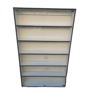 Витрина навесная лдсп белая 95/15/150 5 полок