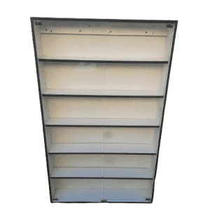 Витрина навесная лдсп белая 95/15/150 5 полок