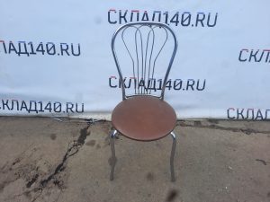 Купить Стул сталь хром сидушка кожа коричневое 38/42/90