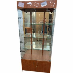 Стойка витрина лдсп стекло бук 90/36/205 3п двери стекло