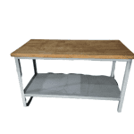 Стол кондитерский 140/70/87 ноги крашенная сталь крышка дерево массив