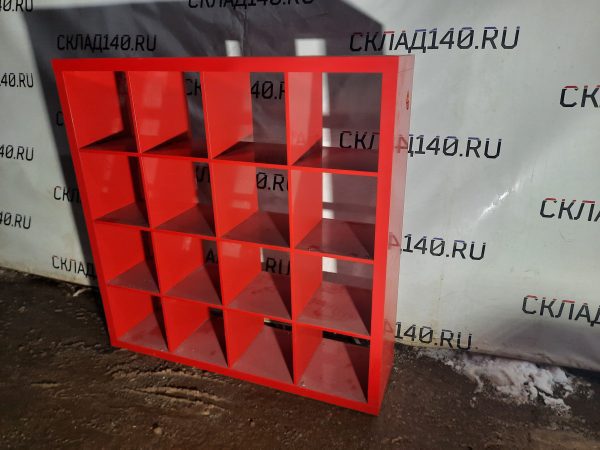 Купить Стеллаж лдсп красный 16 ячеек 149/39/150