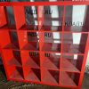 Купить Стеллаж лдсп красный 16 ячеек 149/39/150