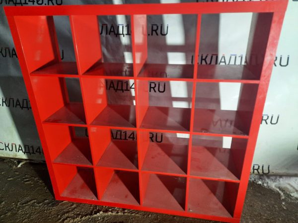 Купить Стеллаж лдсп красный 16 ячеек 149/39/150