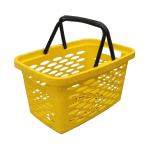 Корзина пластиковая покупательская желтая