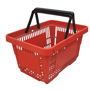 Корзина пластиковая покупательская оранжевая