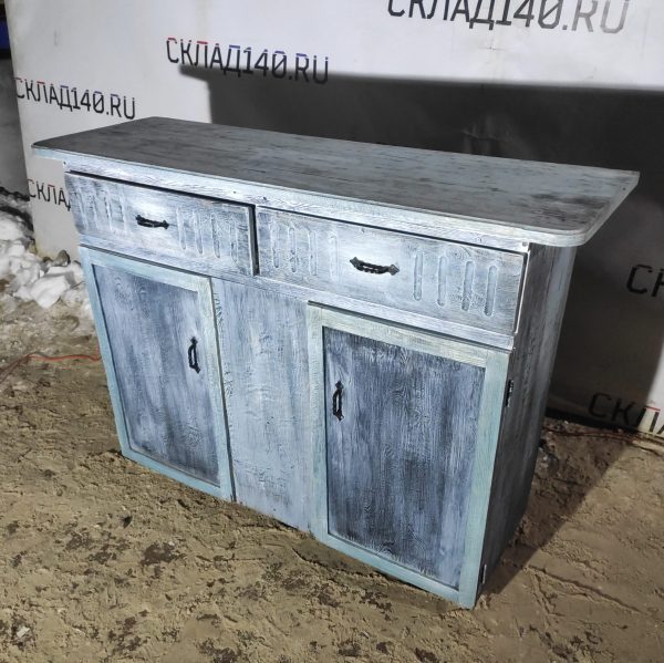 Купить Тумба дерево голубая 2 ящика 2 двери 150/50/113