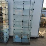 Витрина стеклянные кубы 83.5/42.5/193 14 ячеек