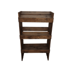 Стеллаж темное дерево массив 64/32/110 3 полки