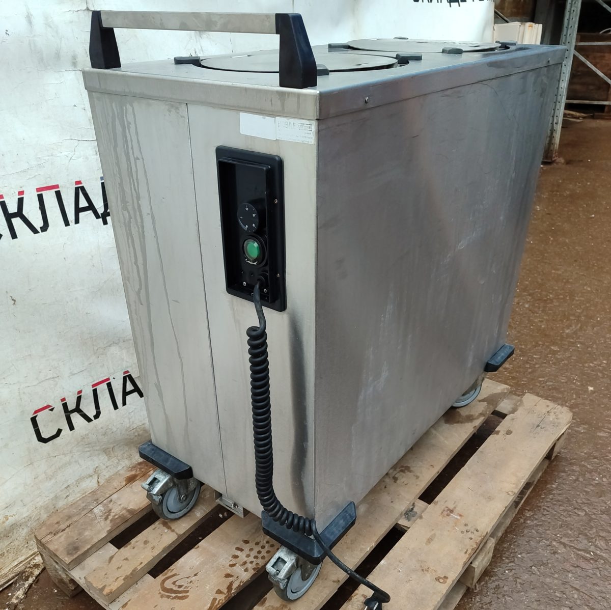 Купить Мармит тепловой для тарелок на колесах диаметр 31 см