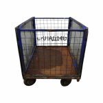 Тележка платформенная со съемными сетчатыми бортами синяя 62/89/73