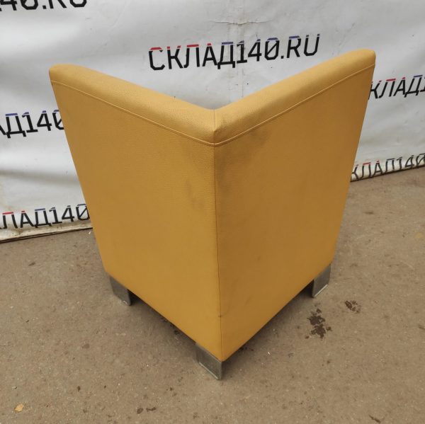 Купить Диван Статус 70 желтый кожзам угол