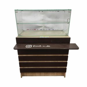 Прилавок кассовый лдсп стекло бук/венге 90/58/129