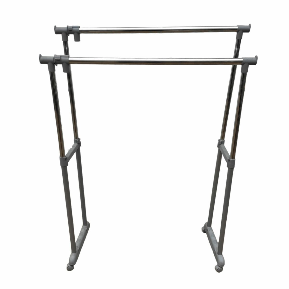 Купить Вешалка пластик серый хром 107/32/148