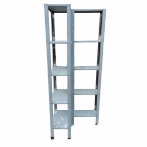 Стеллаж 88/64/210 клепанный нержавейка 5 полок угол