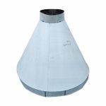 Зонт вытяжной островной круглый диаметр 120 высота 100 выход 31 нерж