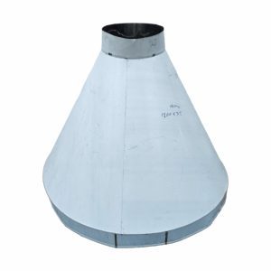 Зонт вытяжной островной круглый диаметр 120 высота 100 выход 31 нерж