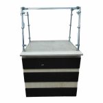 Прилавок кассовый лдсп бук венге стекло 100/104/163