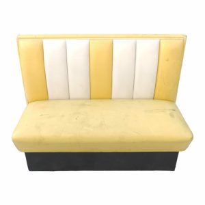 Диван Ретро 122 желтый кожзам