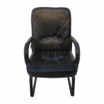 Кресло офисное Менеджер черный кожа