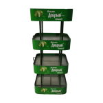 Стойка торговая Добрый 58/58/145 сталь/пластик 4 полки зеленая