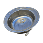 Врезная кухонная мойка 1 секция диаметр 49 глубина 16