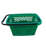 Тележка покупательская пластиковая зеленая