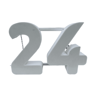 Световая вывеска белая "24" 45/30