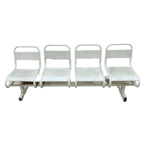 Скамья Раунд сталь белая