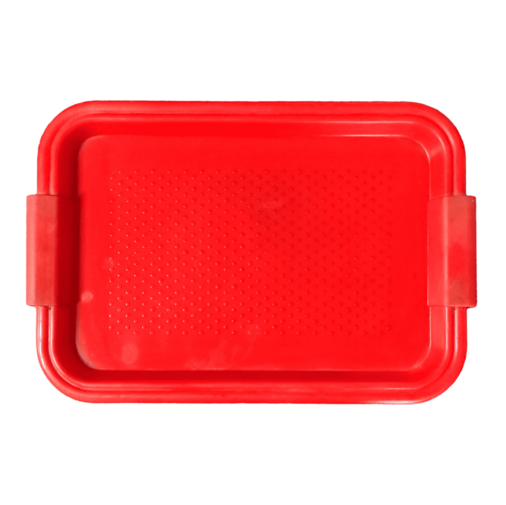 Поднос пластиковый красный