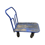 Платформенная складская тележка синяя ТП2