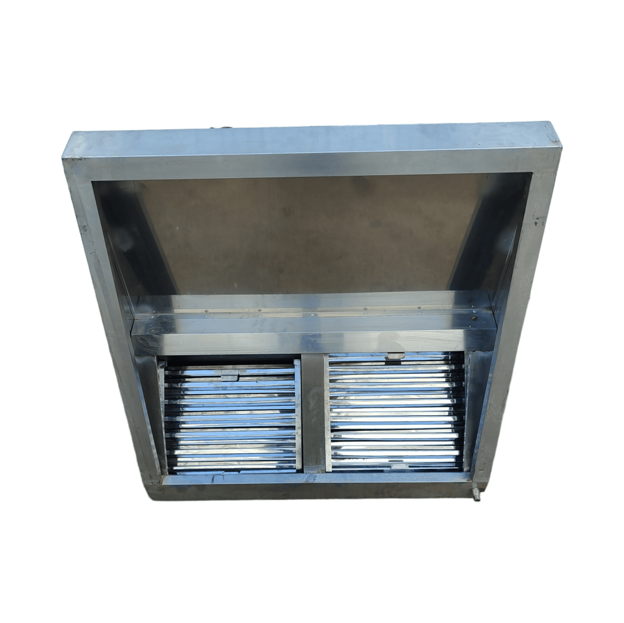 Купить Зонт вытяжной пристенный 100/100 высота 35/10 без выхода нерж