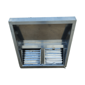 Зонт вытяжной пристенный 100/100 высота 35/10 без выхода нерж